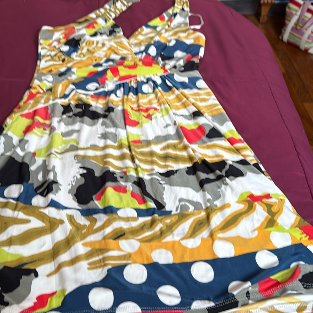 Halter colorful summer dress